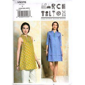 Vogue V9376 Misses XS to M Marcy Tilton Easy Dress and Tunic Sewing Pattern